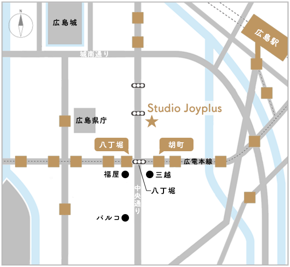 地図：Studio Joyplus広島