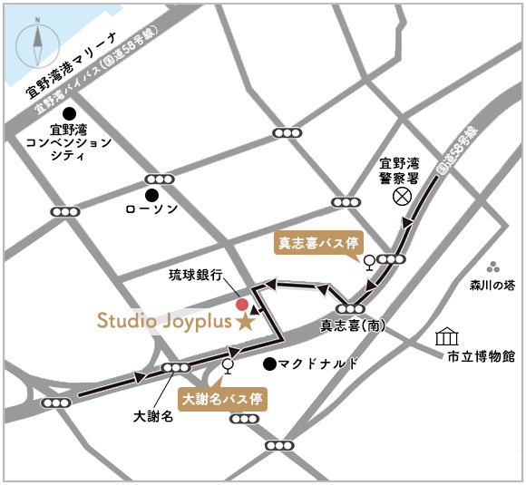 地図：Studio Joyplus